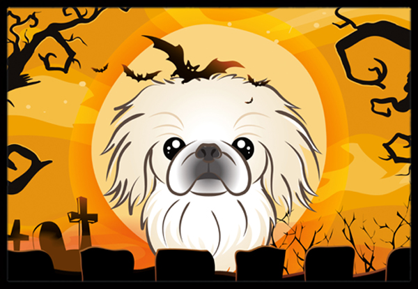 Halloween Pekingese Indoor & Outdoor Mat- 24 x 36 in.