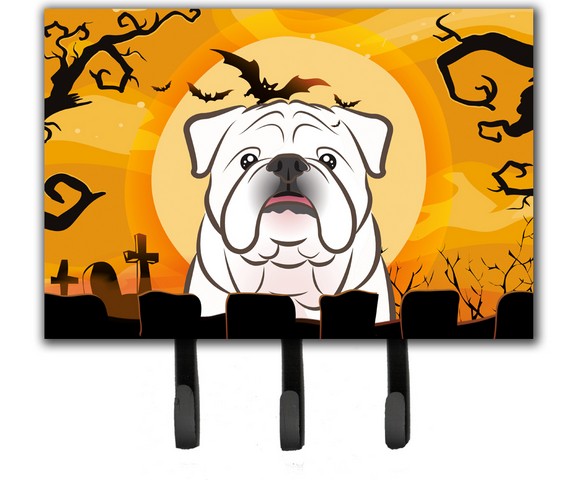 Halloween White English Bulldog Leash & Key Holder
