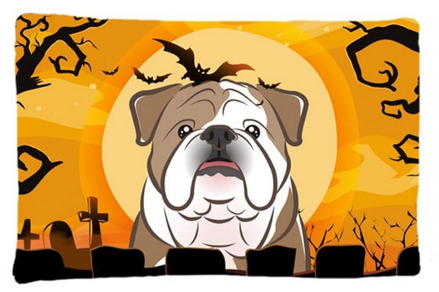 BB1777PILLOWCASE Halloween English Bulldog Fabric Standard Pillowcase