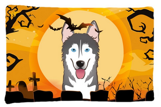 Halloween Alaskan Malamute Fabric Standard Pillowcase
