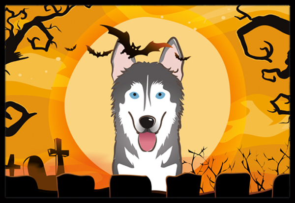 Halloween Alaskan Malamute Indoor & Outdoor Mat