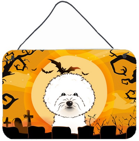 Halloween Bichon Frise Wall and Door Hanging Prints
