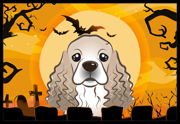 Halloween Cocker Spaniel Indoor & Outdoor Mat- 18 x 27 in.