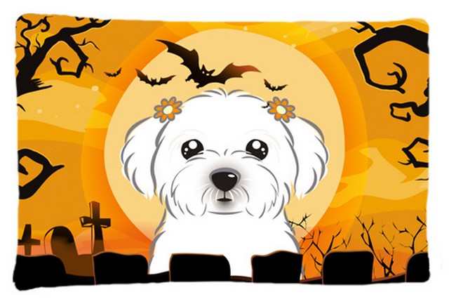 Halloween Maltese Fabric Standard Pillowcase