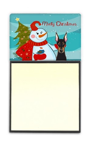 BB1865SN Snowman With Doberman Sticky Note Holder