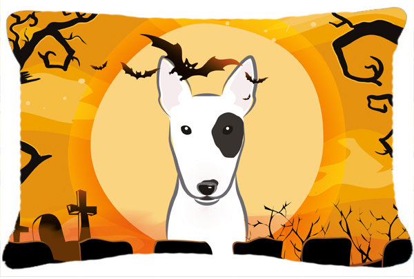 Halloween Bull Terrier Fabric Decorative Pillow