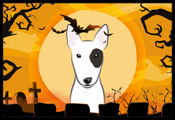 Halloween Bull Terrier Indoor & Outdoor Mat, 24 x 36 in.