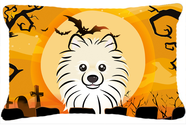 Halloween Pomeranian Fabric Decorative Pillow