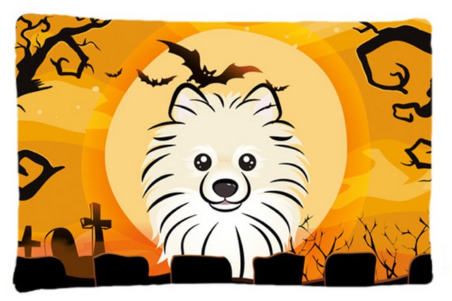 BB1765PILLOWCASE Halloween Pomeranian Fabric Standard Pillowcase