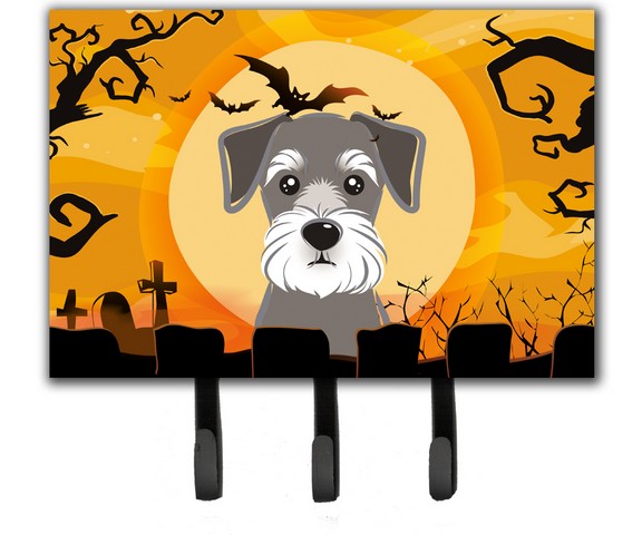 Halloween Schnauzer Leash & Key Holder