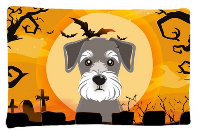 Halloween Schnauzer Fabric Standard Pillowcase