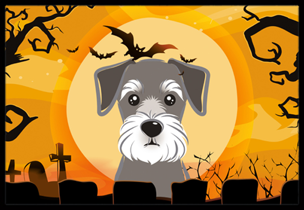 Halloween Schnauzer Indoor & Outdoor Mat, 24 x 36 in.