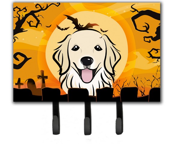 BB1763TH68 Halloween Golden Retriever Leash & Key Holder