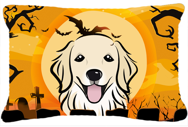 Halloween Golden Retriever Fabric Decorative Pillow