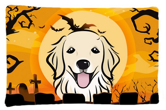 BB1763PILLOWCASE Halloween Golden Retriever Fabric Standard Pillowcase