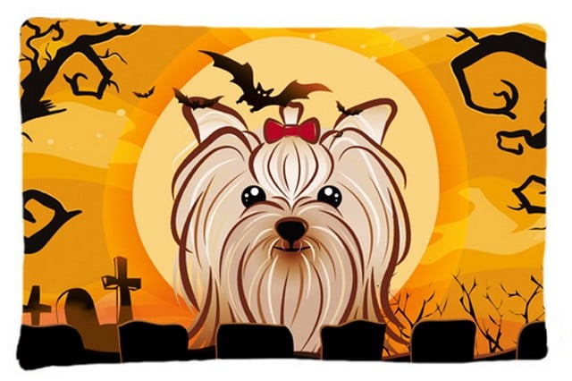 Halloween Yorkie Yorkishire Terrier Fabric Standard Pillowcase