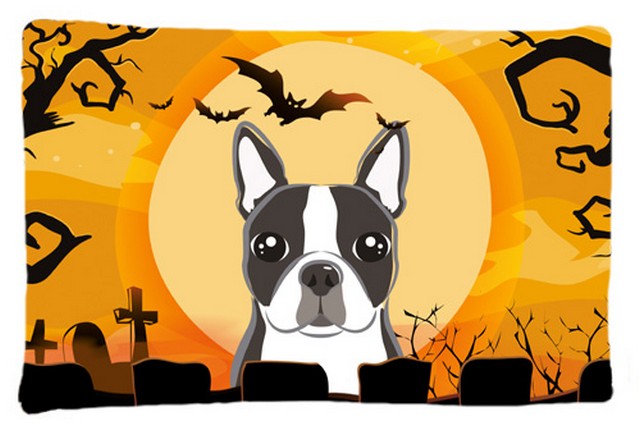 BB1761PILLOWCASE Halloween Boston Terrier Fabric Standard Pillowcase