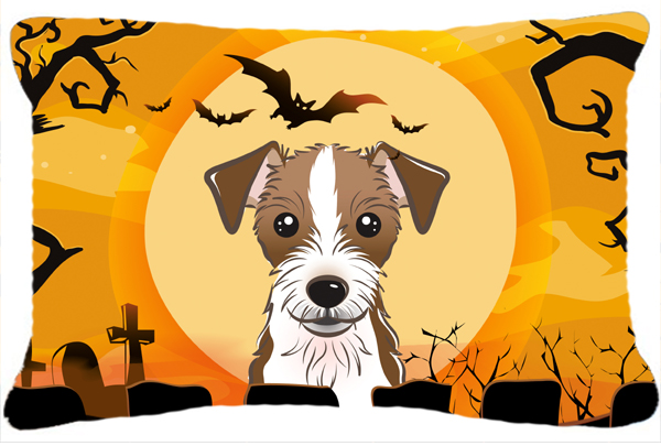 Halloween Jack Russell Terrier Fabric Decorative Pillow