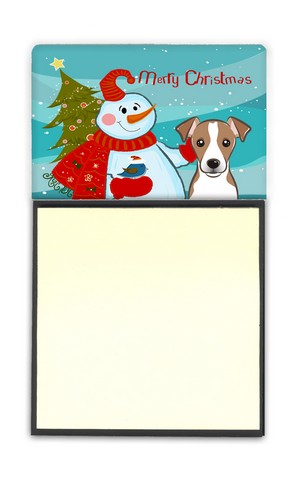 BB1880SN Snowman With Jack Russell Terrier Sticky Note Holder