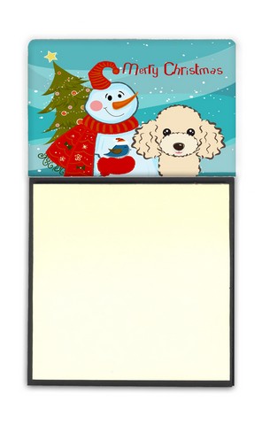BB1878SN Snowman With Buff Poodle Sticky Note Holder