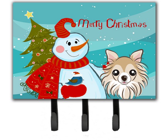 BB1871TH68 Snowman With Chihuahua Leash & Key Holder