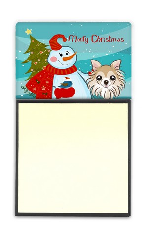 BB1871SN Snowman With Chihuahua Sticky Note Holder