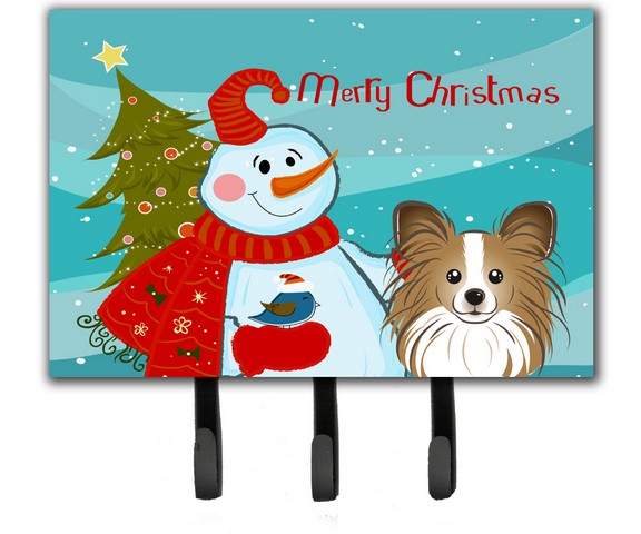BB1868TH68 Snowman With Papillon Leash & Key Holder