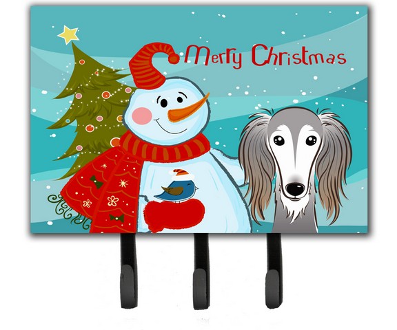 Snowman With Saluki Leash & Key Holder