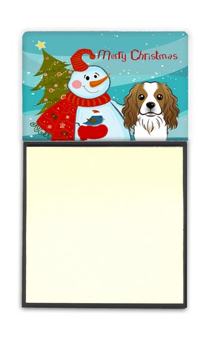 BB1844SN Snowman With Cavalier Spaniel Sticky Note Holder