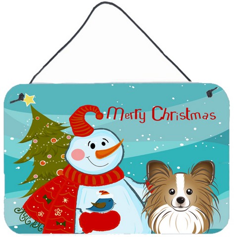 Snowman With Papillon Wall and Door Hanging Prints