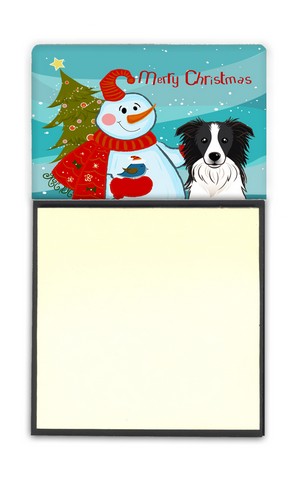 BB1861SN Snowman With Border Collie Sticky Note Holder