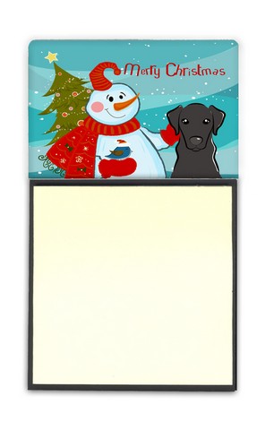 BB1855SN Snowman With Black Labrador Sticky Note Holder