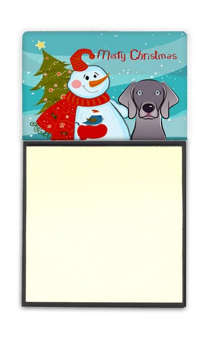 BB1851SN Snowman With Weimaraner Sticky Note Holder