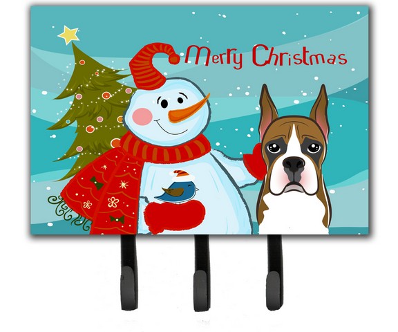 BB1843TH68 Snowman With Boxer Leash & Key Holder