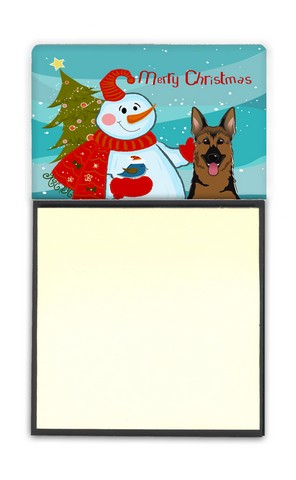BB1831SN Snowman With German Shepherd Sticky Note Holder
