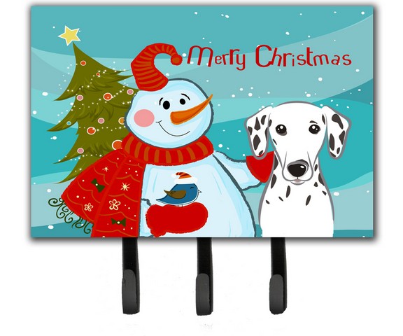 BB1830TH68 Snowman With Dalmatian Leash & Key Holder