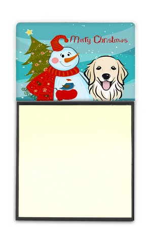 BB1825SN Snowman With Golden Retriever Sticky Note Holder