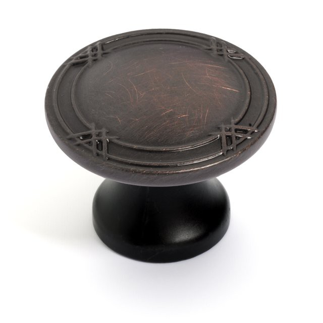 Picture of Dynasty Hardware K-4001-10B Super Saver Ribbon & Reed Cabinet Knob- Oil Rubbed Bronze