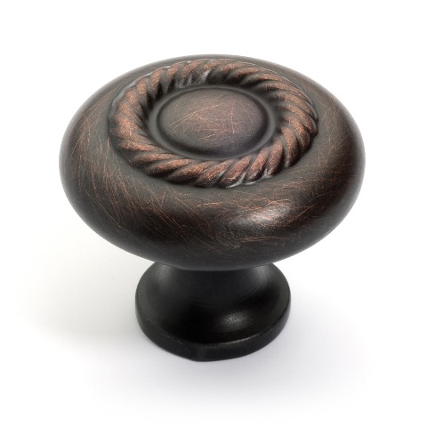 Picture of Dynasty Hardware K-80117-10B Super Saver Rope Cabinet Knob Aged Oil Rubbed Bronze