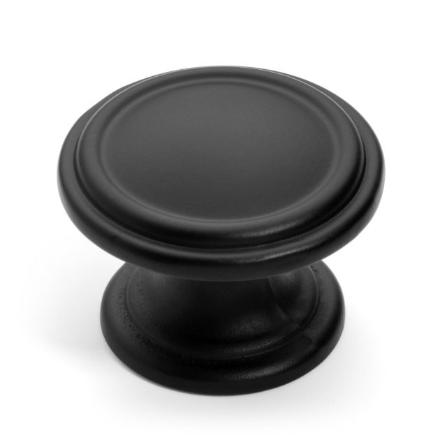 Picture of Dynasty Hardware K-8038-S-FB Super Saver Classic Cabinet Knob- Flat Black