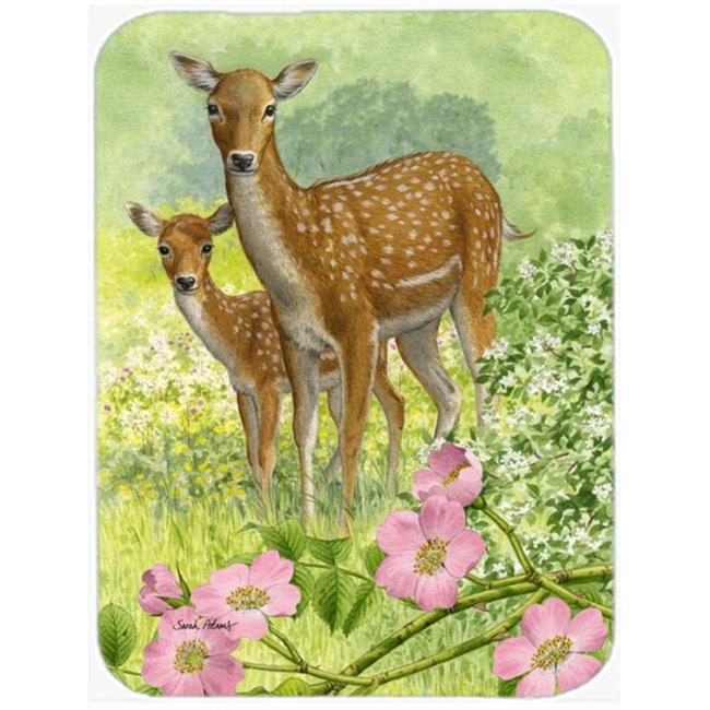 Carolines Treasures ASA2130LCB Fallow Deer & Calf Glass Cutting Board- Large