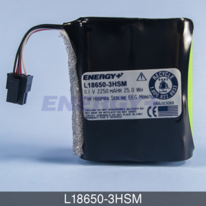 Compatible with  ENERGY L18650-3HSM Replacement Battery For Hospira Sedline EEG Monitor