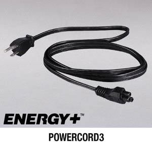 Compatible with  ENERGY  AC Power Cord For Mickey Mouse Style Power Receptacles