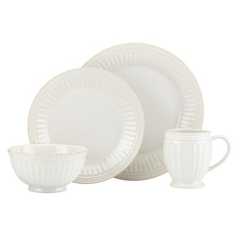 Picture of Lenox 856883 French Perle Groove White Dinnerware Place Setting, 4 Piece