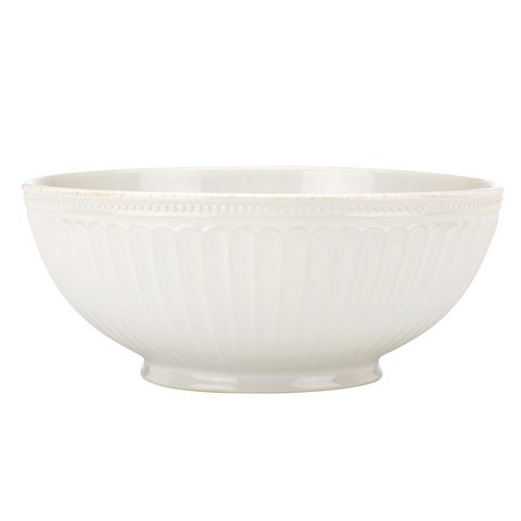 856937 French Perle Groove White Dinnerware Serve Bowl