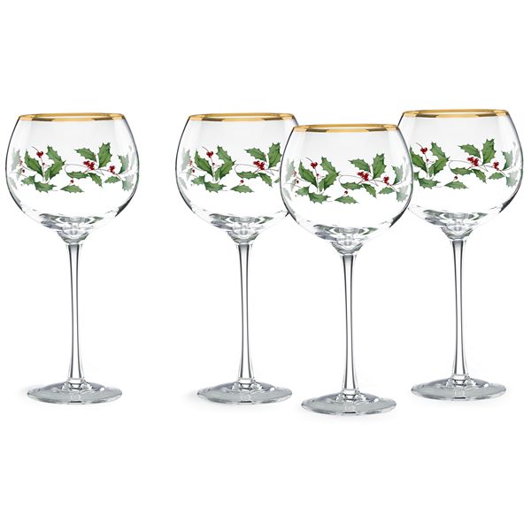 Picture of Lenox 856101 4 Piece Holiday Wine Glass Set
