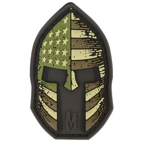 Stars and Stripes Spartan Helmet Patch - Arid