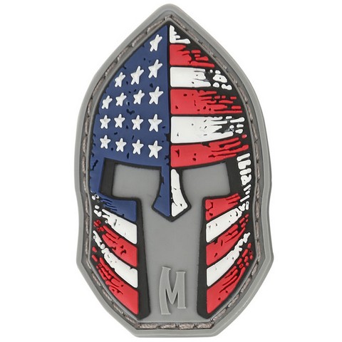 Stars and Stripes Spartan Helmet Patch - Full Color