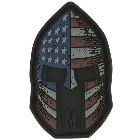 Stars and Stripes Spartan Helmet Patch - Stealth