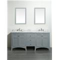 Eviva New York 72 Inch Grey Bathroom Vanity, with White Marble Carrera Countertop, & Sink Eviva New York 72 Inch Grey Bathroom Vanity, with White Marble Carrera Countertop, & Sink
